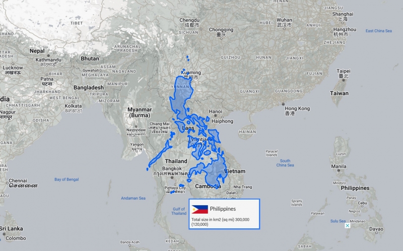 The True Size of the Philippines: A Comparative Analysis with Other Countries and Regions