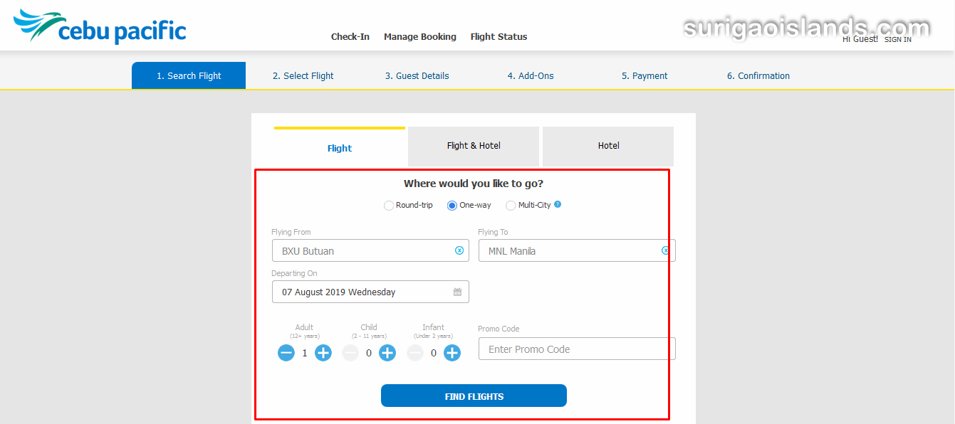 guide how to pucharge airline ticket online