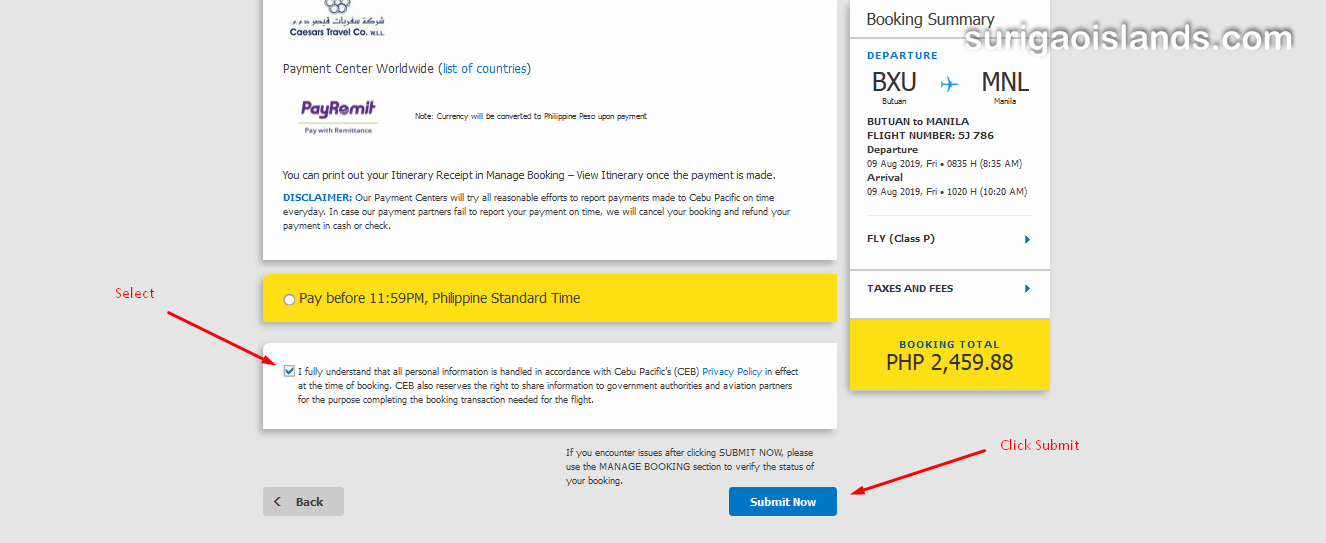 bayad center promo ticket cebupac