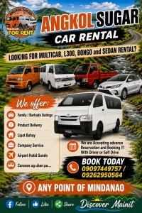 Angkol Sugar Car Rental | Hiace, Multicab, L300, Bongo &amp; Sedan Rental in Mindanao